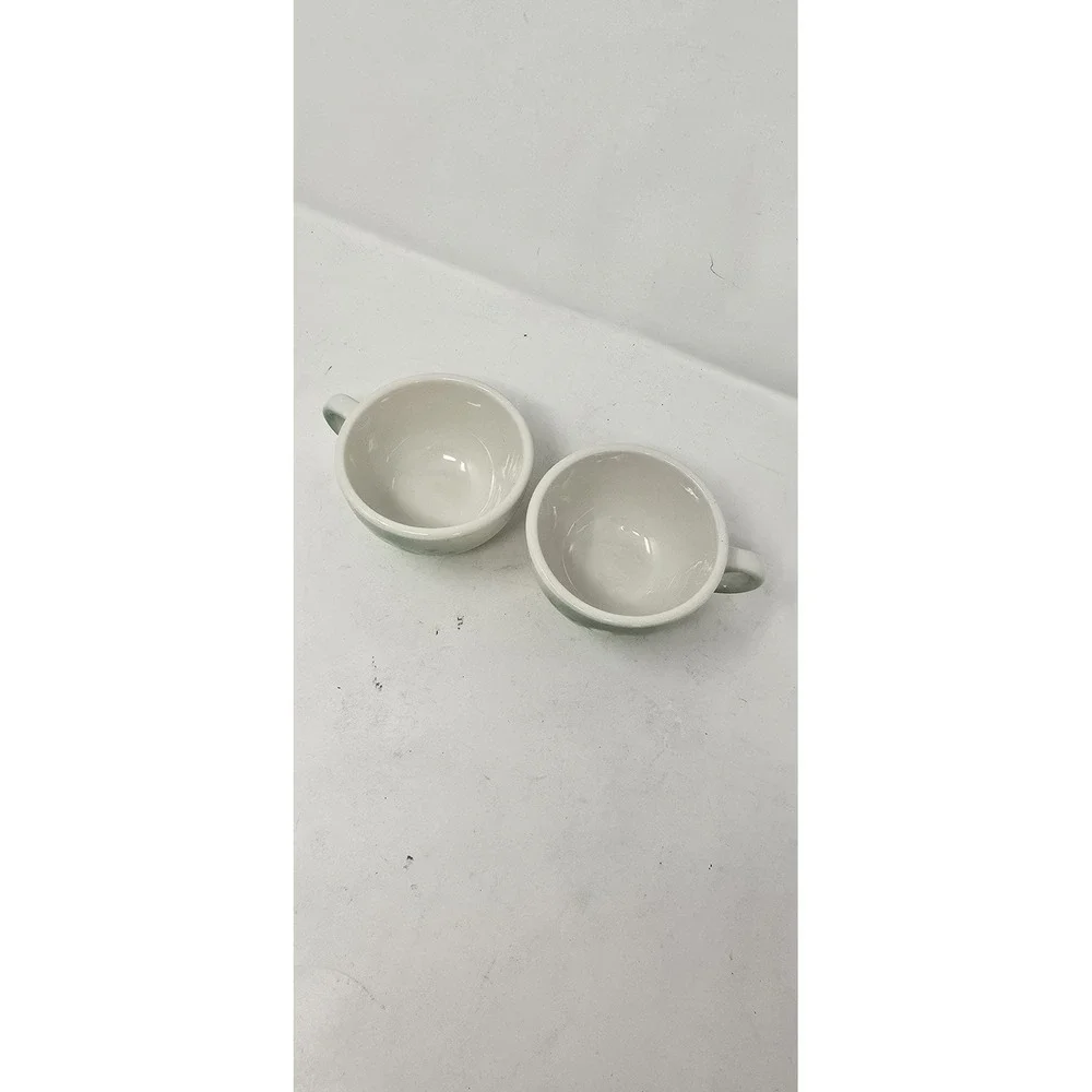 Vtg Syracuse china‎ Millbrook airbrush flower coffee cup cottagecore set of 2